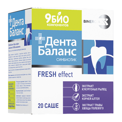 Дента Баланс 9 Био FRESH effect - синбиотик (20 саше), БИНЕРГИЯ / Россия