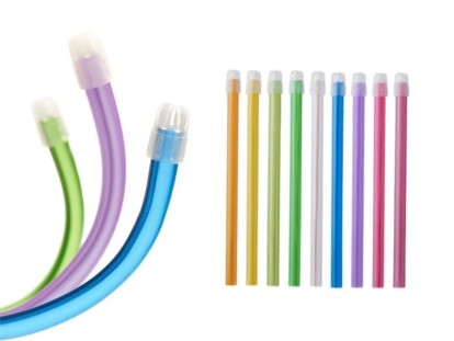 Слюноотсосы, желтый, 100шт со съемным наконечником (TREVITA)