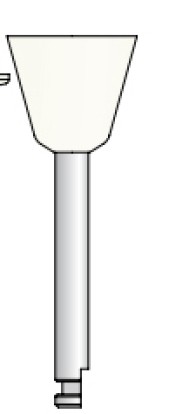 Резинка полировочная Kenda ЧАША ШИРОКАЯ белый (грубая зернистость) для углового наконечника (1шт), Kenda / Швейцария
