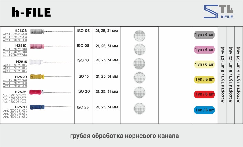 Н-файл 21мм, №08 (6шт), Geosoft / Россия-Израиль