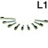 Титановые штифты ФОРМА ШВТ L 1, 12шт.